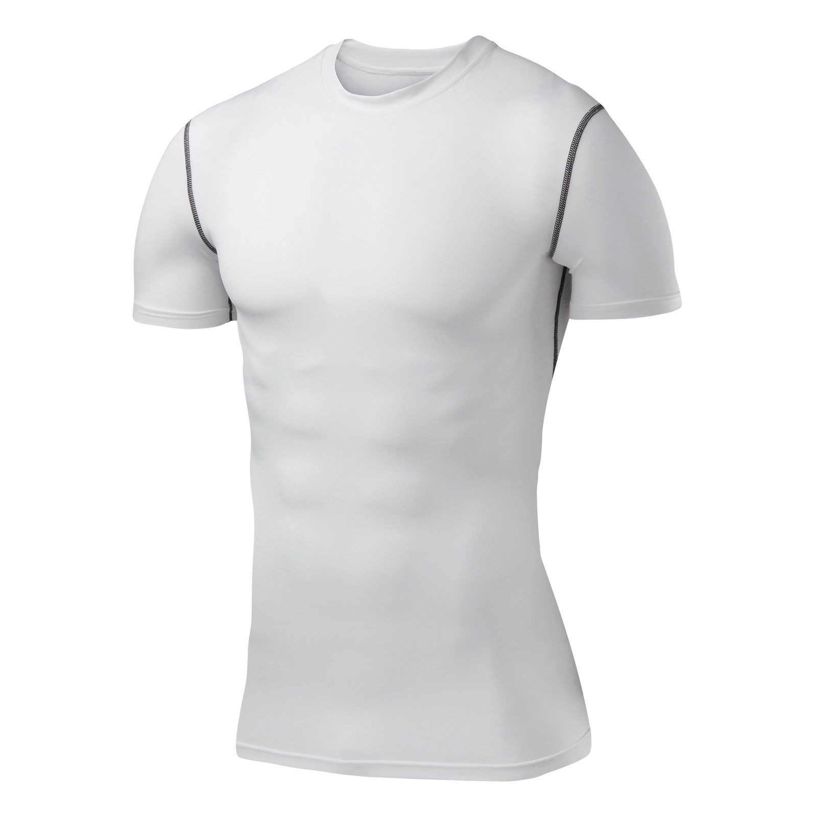 Red TCA PowerLayer Compression Mens Short Sleeve Running Top 