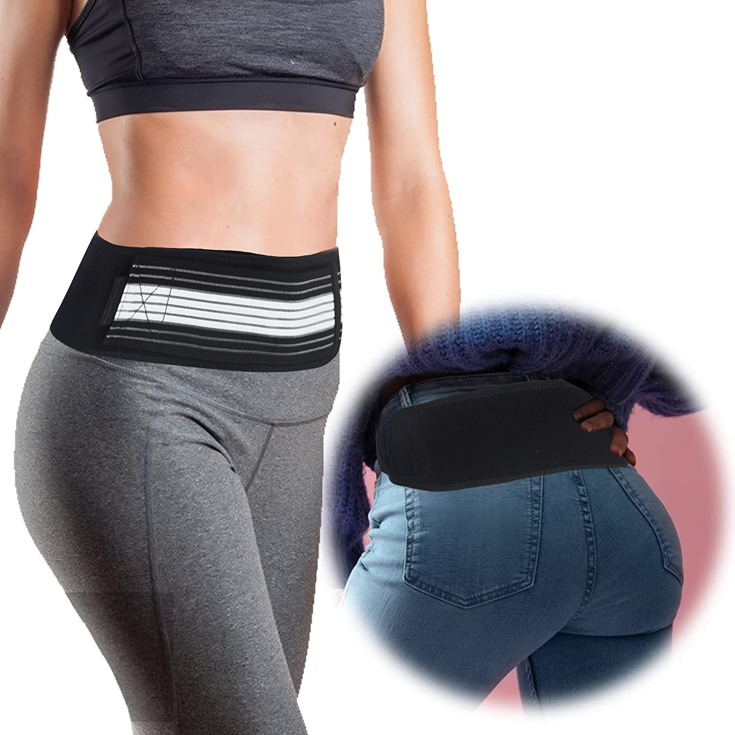 View Elastic Sacroiliac Hip Belt for Women and Men