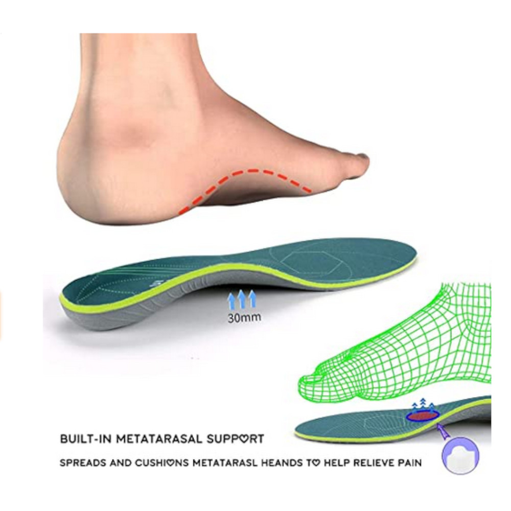 thumbnail image 2 of Orthotic Arch Support Insoles For Flat Feet - Pain Relief For Running & Sports - UK Sizes 2 of 11
