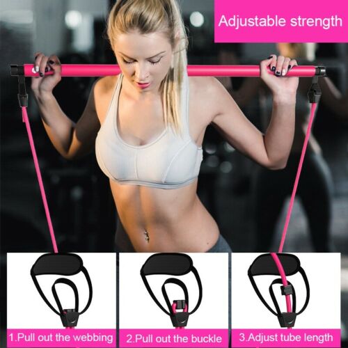 Portable Pilates Bar Kit Adjustable Exercise Stick with Resistance Band Reviews